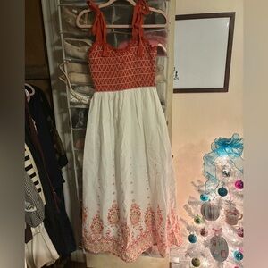 Francesca's Collections Rust and White Womens  Dress sz. Medium